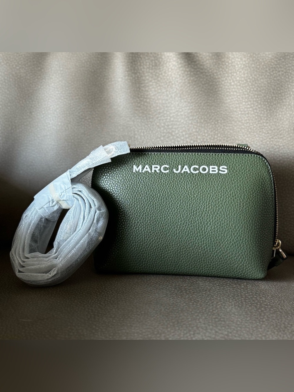 NWT Marc Jacobs Olive Green Pebbled Leather Crossbody - Picture 8 of 12